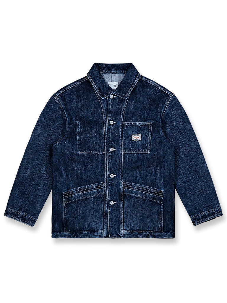 酵磨ウォッシュ竹節ワークデニムジャケット -PESSOA CLUB