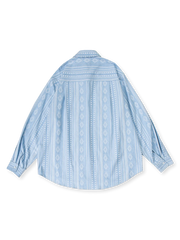 エスニックストライプ長袖シャツ