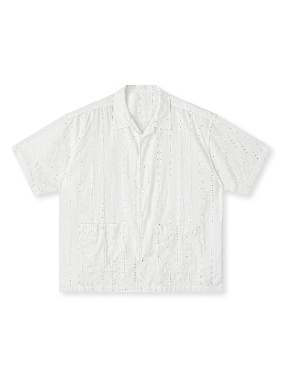 アイレットオープンカラーシャツ正面画像