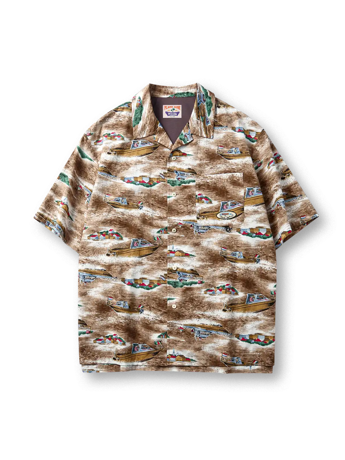 フィッシング総柄アロハシャツ