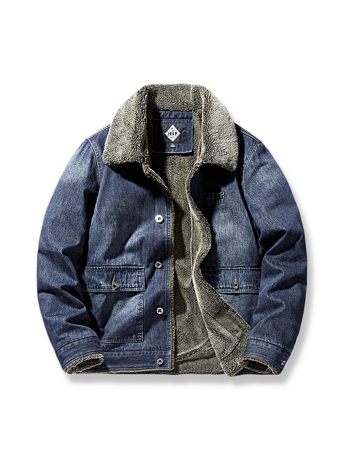 裏起毛ライニング付きデニムコットンジャケットの製品イメージ