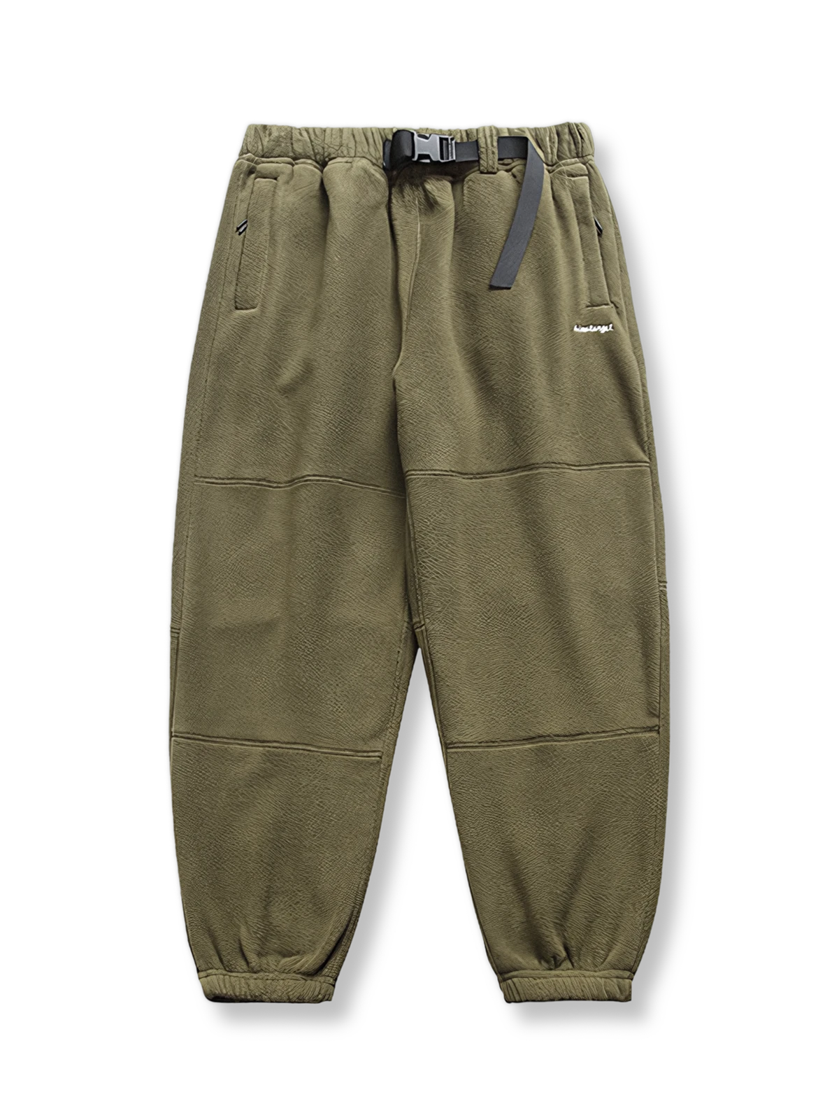 フリース裏地付きパッチワークジョガーパンツの製品イメージ