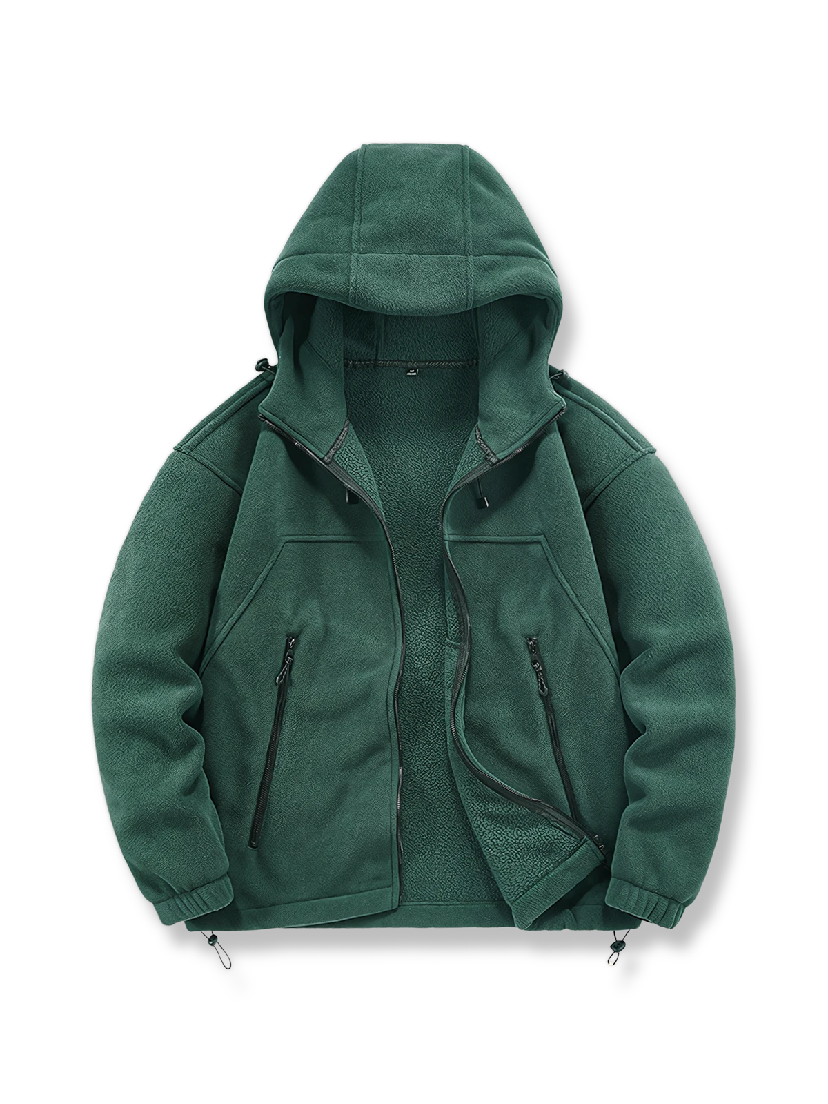 裏ボアフリースのフルジップフードカーディガンの製品イメージ