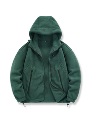 裏ボアフリースのフルジップフードカーディガンの製品イメージ