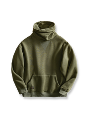 WWII米軍ウールインナー着想のフリースタートルネックスウェット。全面フリース裏地と実用ポケット付き。