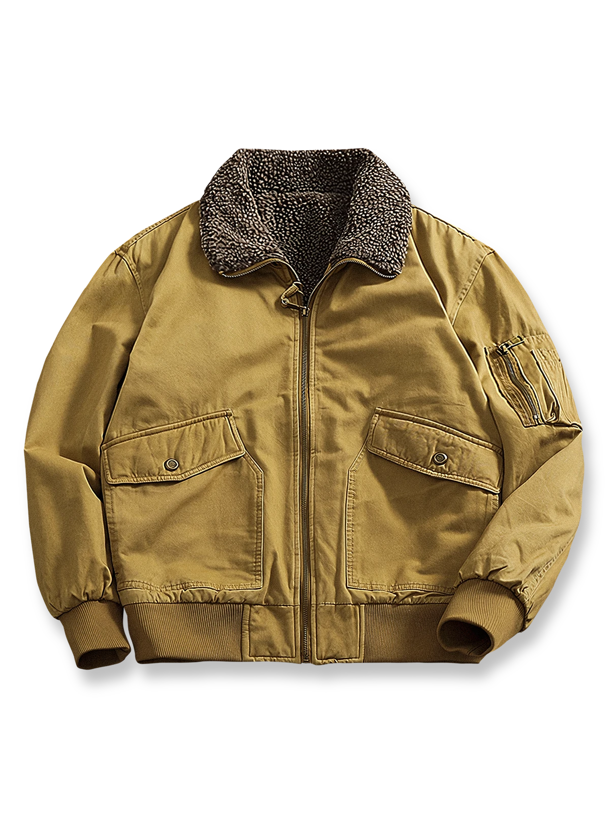 裏起毛仕様で暖かく、アメカジテイストが映えるフライトジャケット