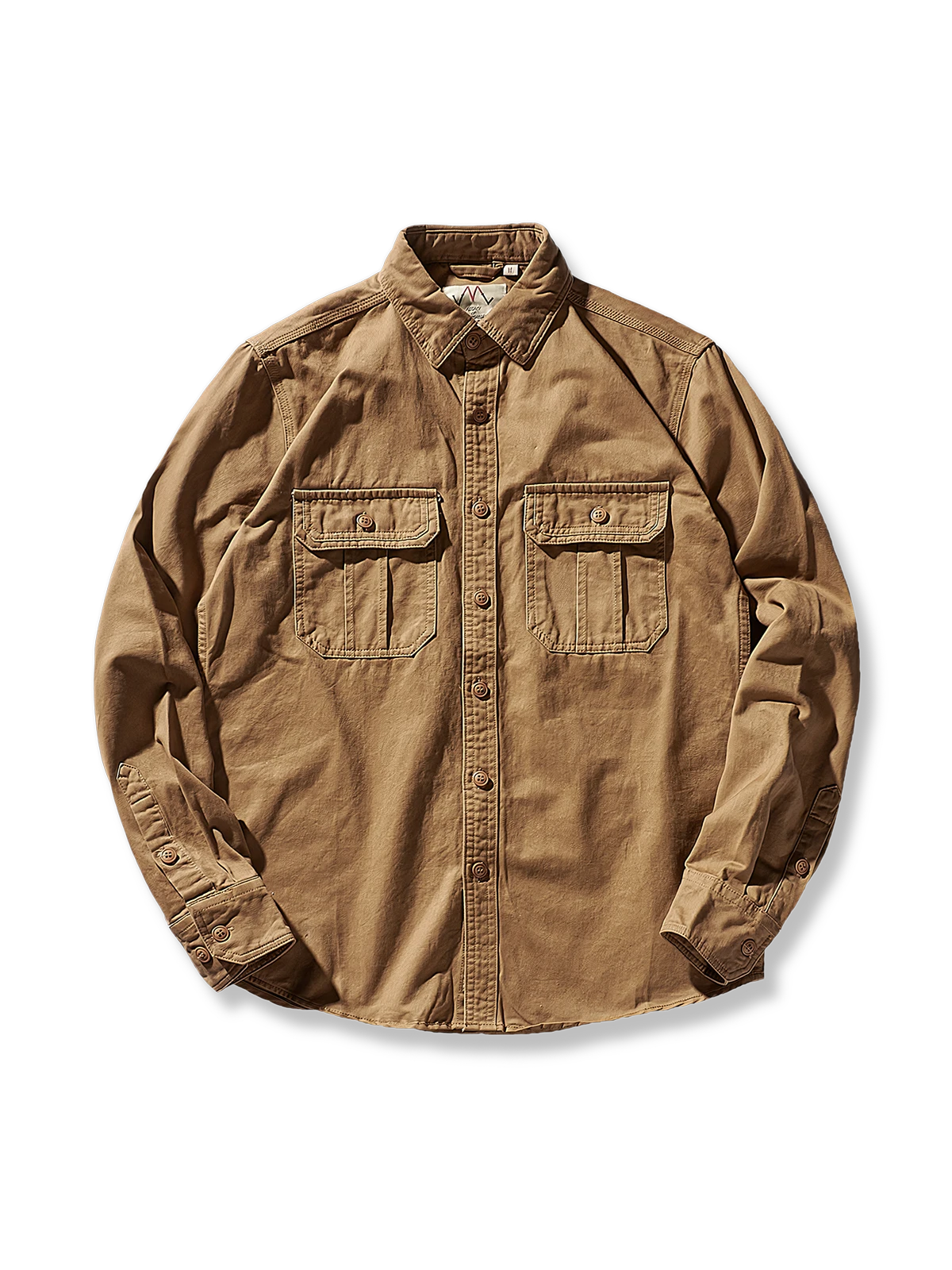 4色 コットン ワークシャツ