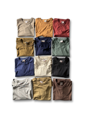  14色展開のアメリカンヴィンテージウォッシュド半袖Tシャツ