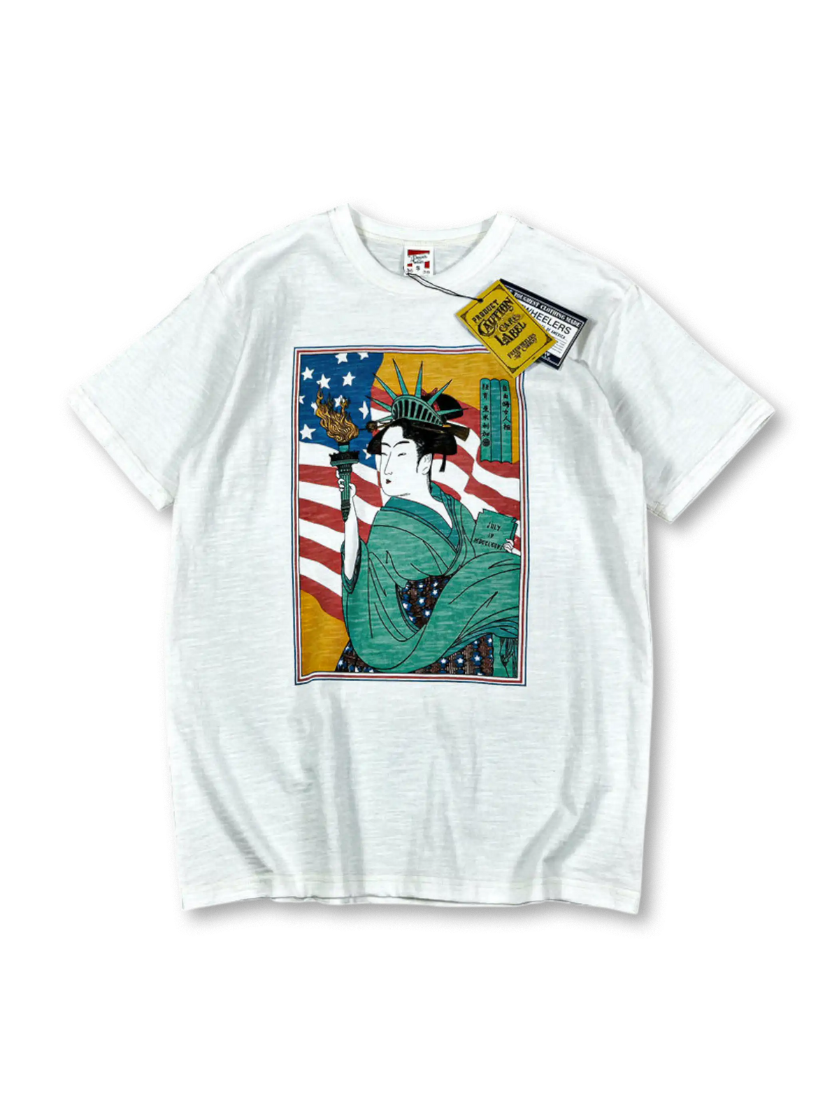 浮世絵風自由の女神プリントTシャツ