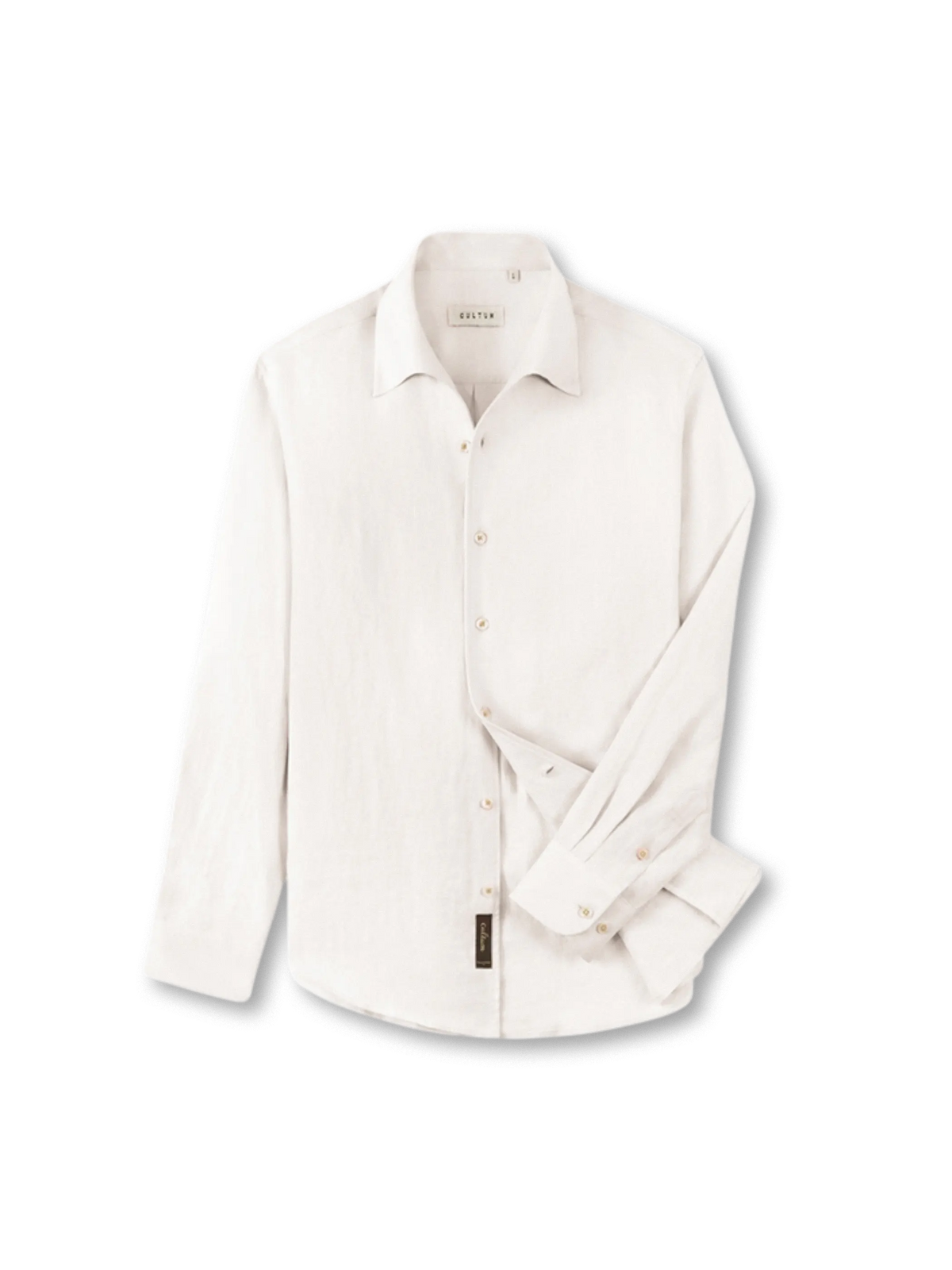 通気速乾性に優れたフレンチリネン生地とエレガントなイタリアンカラーが特徴のワンピースシャツ