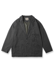 フレンチワークとスーツを融合したウォッシュ加工のカジュアルスーツ