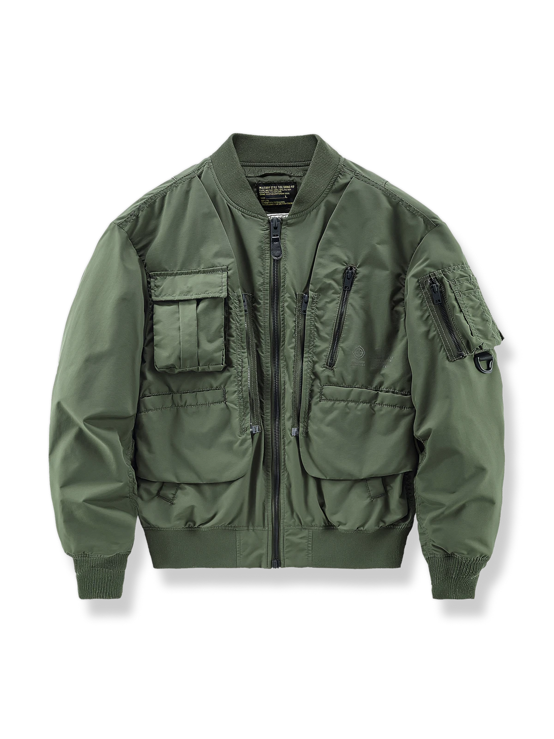 機能的なマルチポケットフライトジャケット