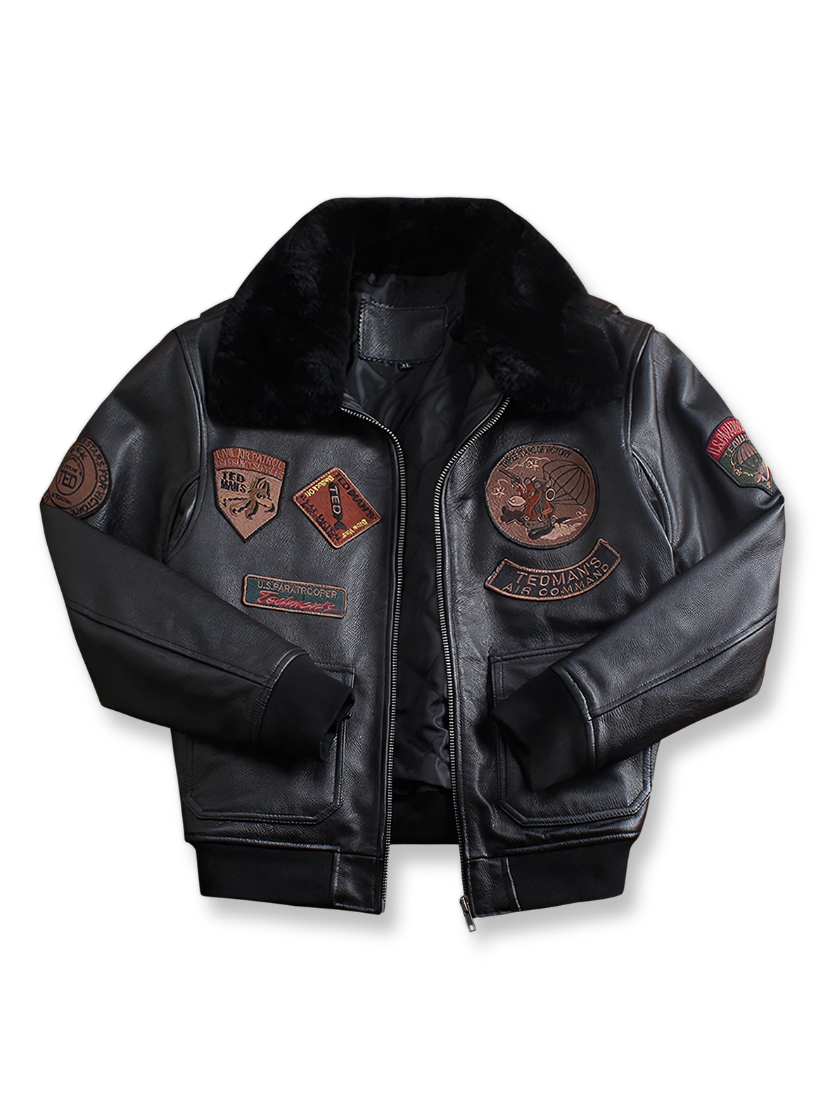 G1ムートン襟本革フライトジャケット -PESSOA CLUB