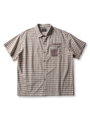 ギンガムチェックポケットショートスリーブシャツ正面画像