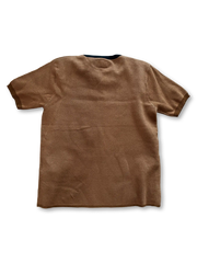 ジャカード編みボクシングスケルトン柄ニットTシャツ