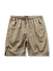 グリッド模様ドローコード付きショートパンツ、ストレートシルエット、多機能ポケット、混紡素材