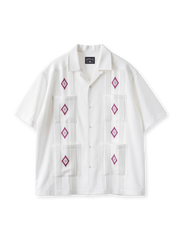 グアヤベラプリントキューバカラーシャツ正面画像