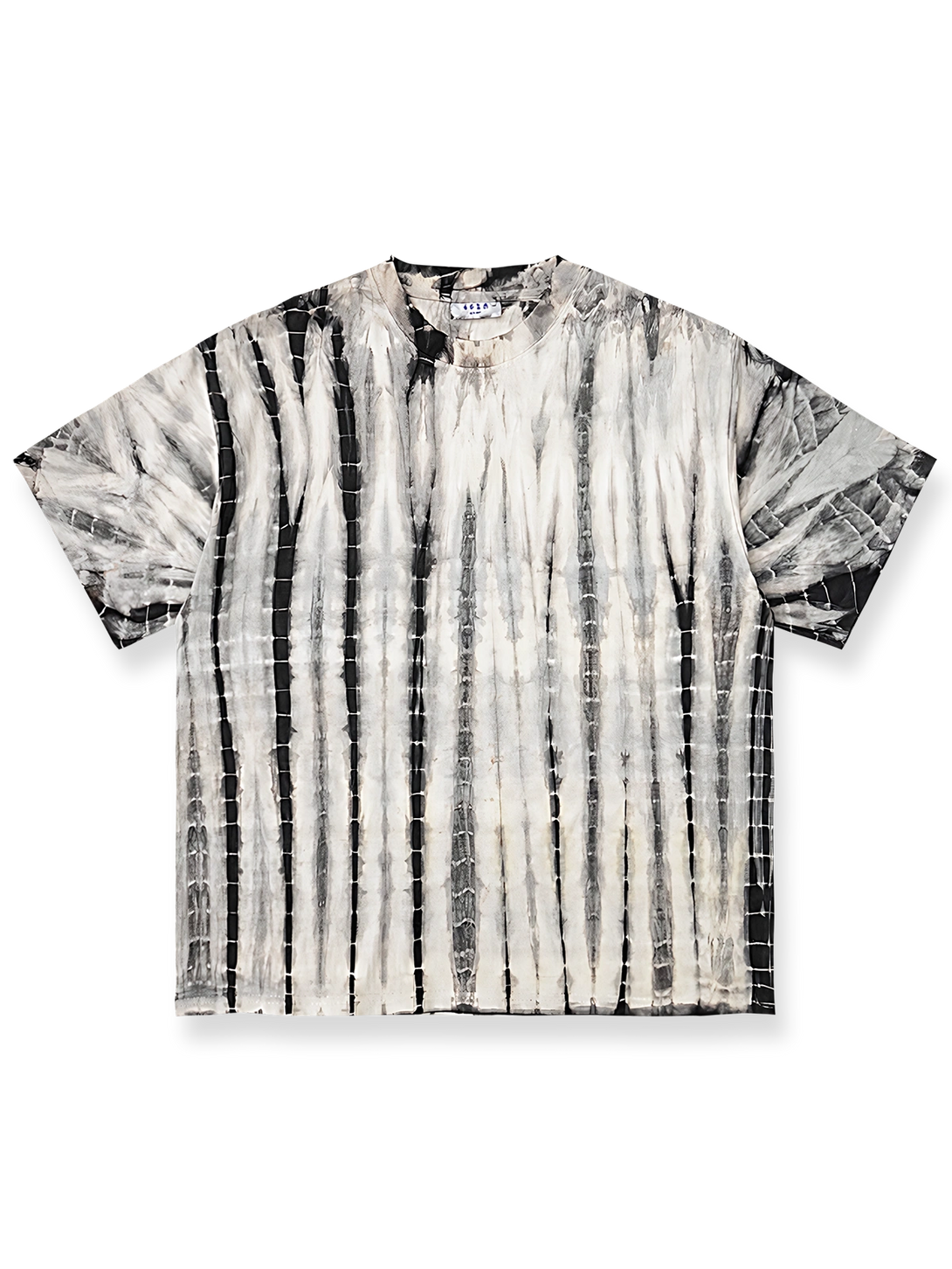 植物染めスラブ素材の手作り半袖Tシャツ
