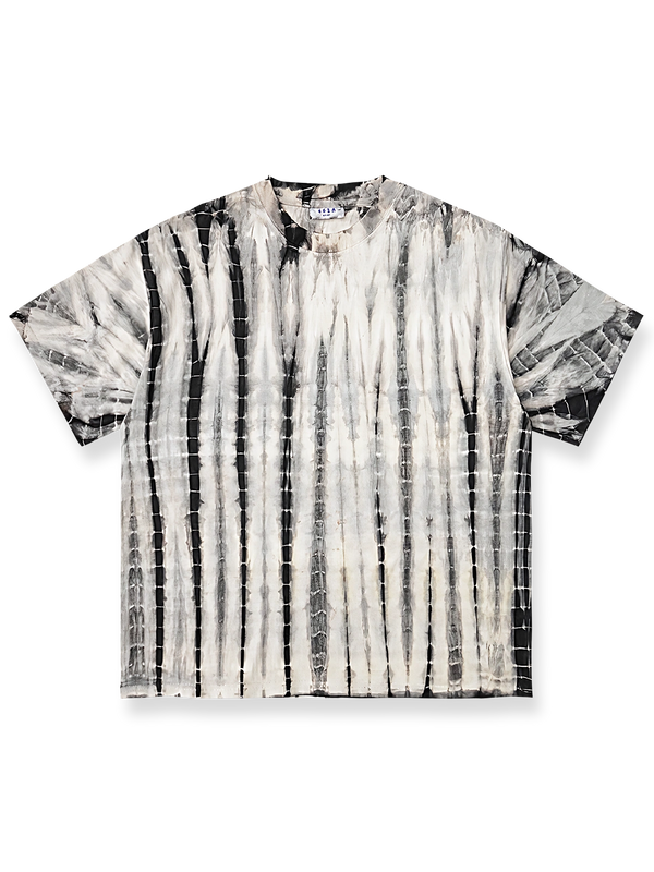 植物染めスラブ素材の手作り半袖Tシャツ