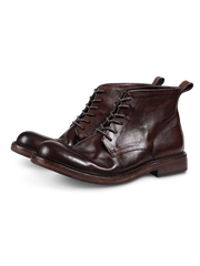 手作りのトップグレインレザー製メンズブーツ。