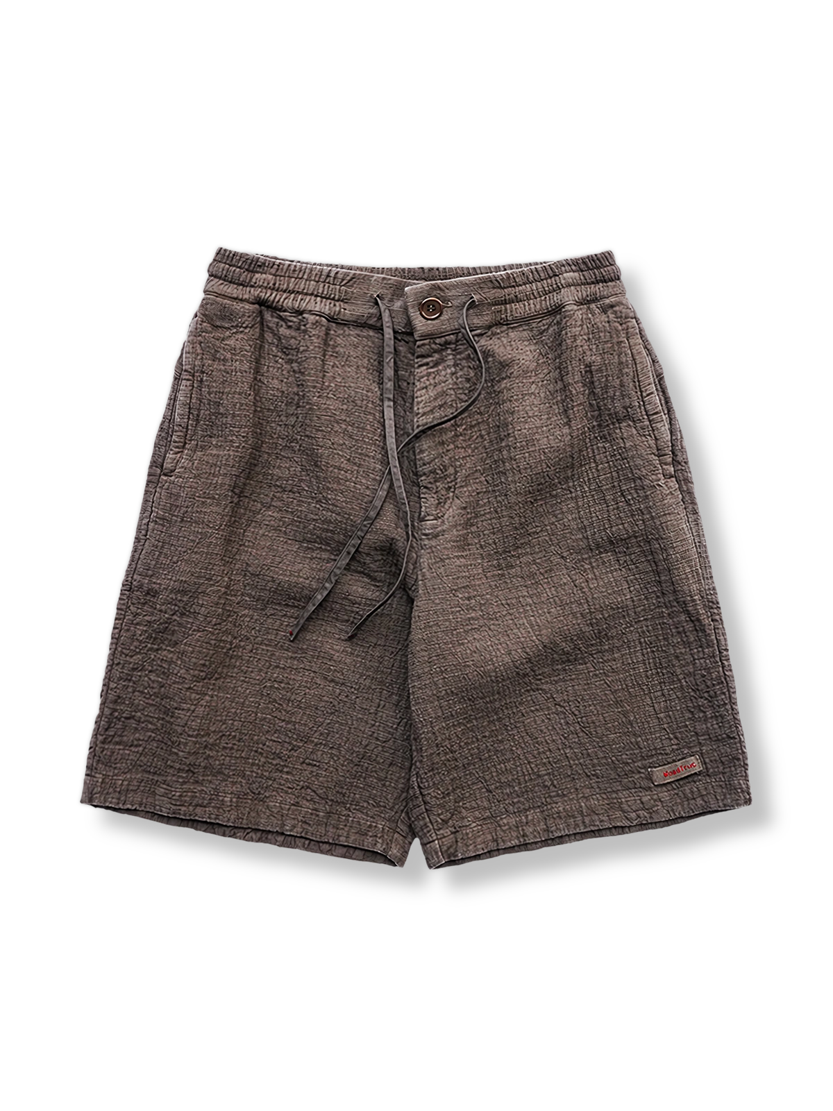 手作りの伝統植物染め剣道刺し子ショートパンツの正面が見える商品画像