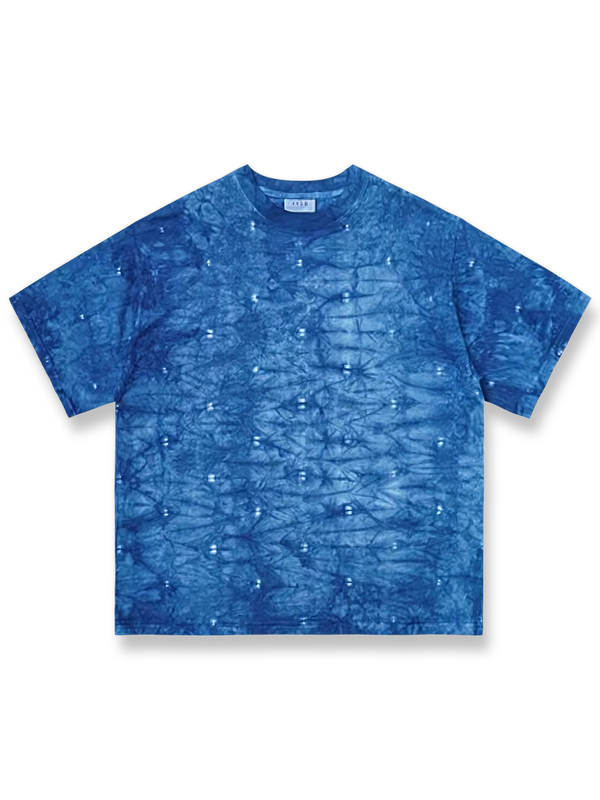伝統的な植物染めタイダイの手作りTシャツ