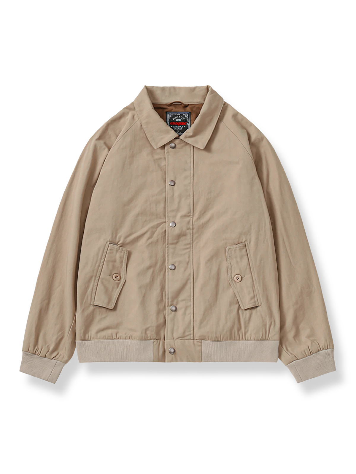 サンドカラーの立ち襟ハリントンG9ジャケット