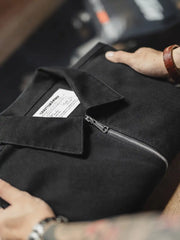 ショート丈 コットン ジップジャケット