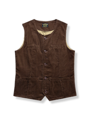 厚手コーデュロイ素材のストレートフィットベスト