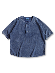 300gヘヴィワッフルヘンリーネックシャツ正面画像