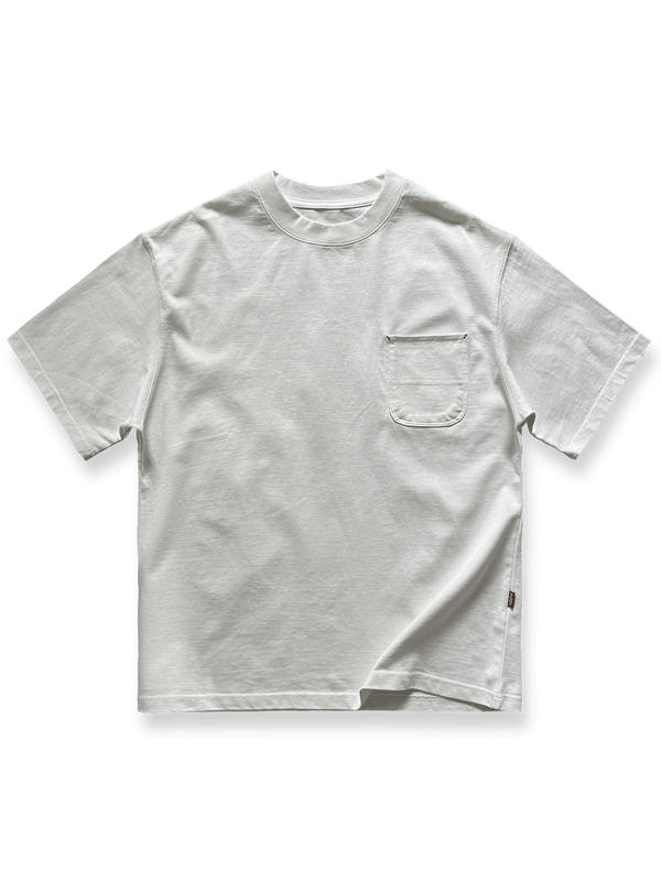 ヘビーウェイトコットン素材のポケット付き半袖Tシャツ