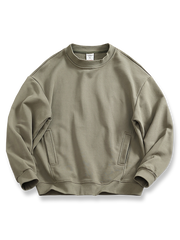 厚手パッチワークニットスウェット