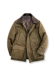 レザーカラー付きヘビーウェイト中綿コート