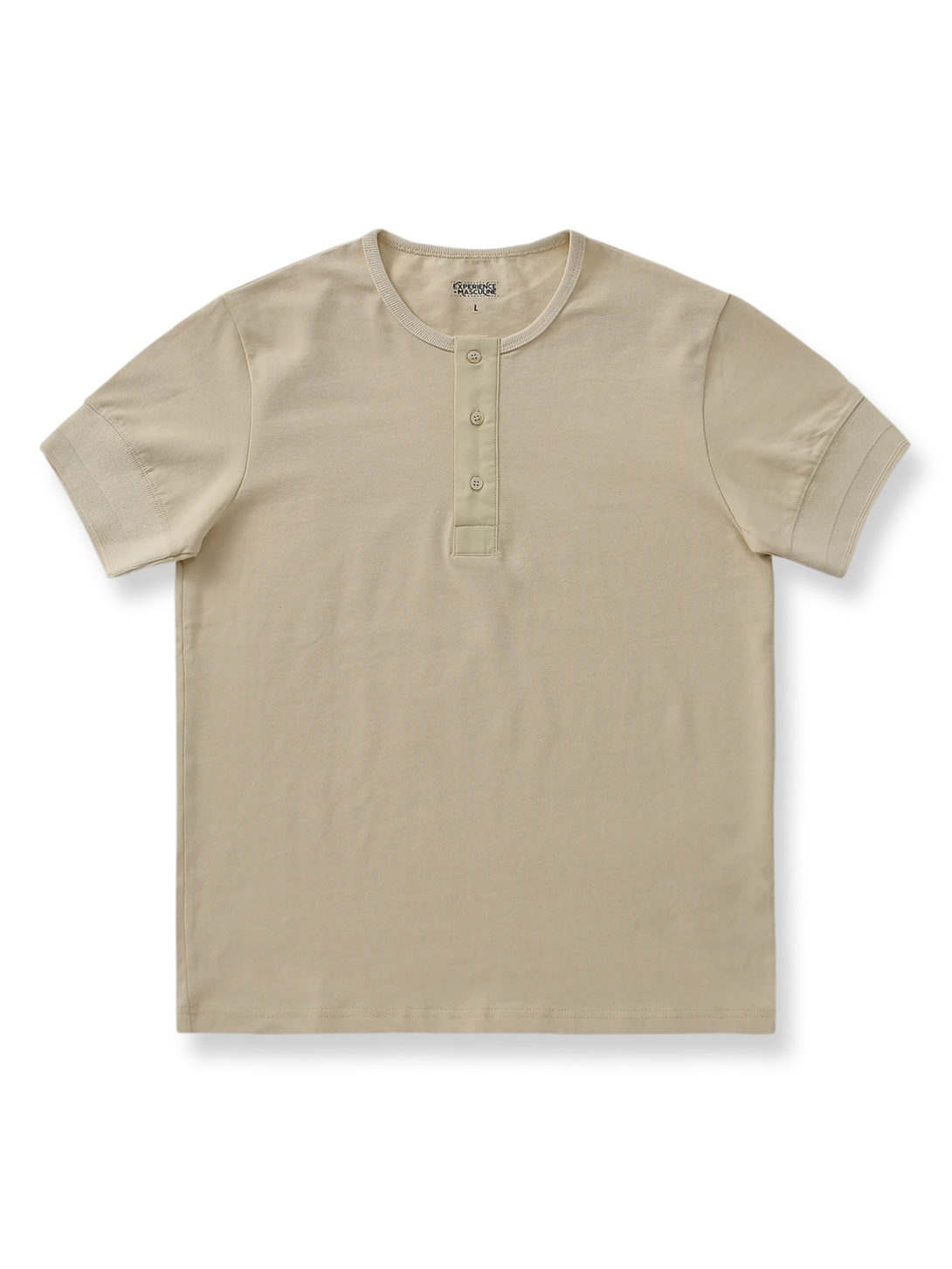 300gヘビーウェイトコットンのヘンリーネック半袖Tシャツ
