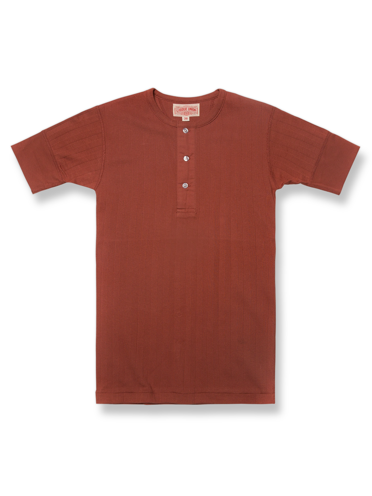 ヴィンテージ織機で作られたアメリカンコットン使用のスリムヘンリーネック半袖Tシャツ