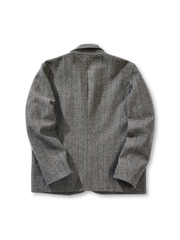 ヘリンボーン ウール混 テーラードジャケット