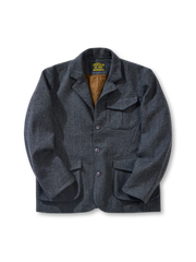 ヘリンボーン ウール混 テーラードジャケット