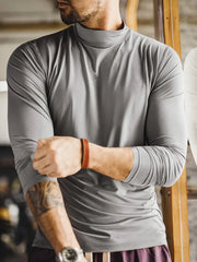 ハイテク半ハイネック 長袖インナーTシャツ