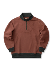 ハイネック ハーフジップ スウェット