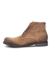 エイジング加工スエードと牛革のハイカットブーツ