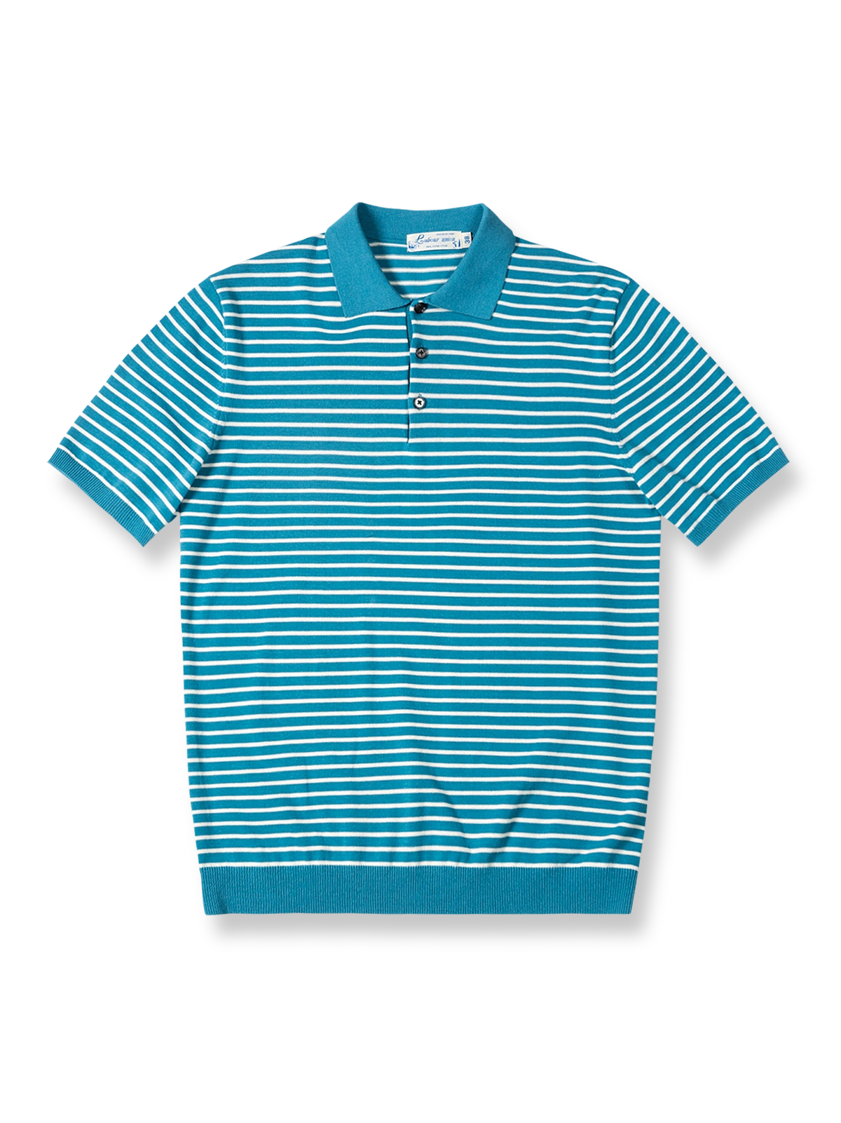 高撚りコーマ糸で編まれたクラシックなストライプポロシャツ