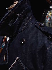 22オンスセルビッチデニム トレンチコート