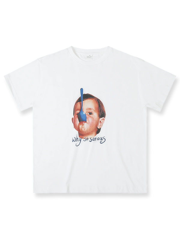 ユーモアデジタルプリントTシャツ。