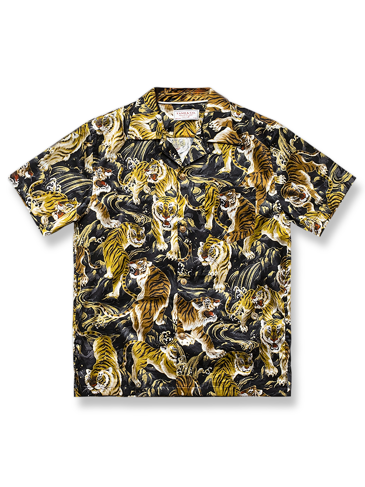 百虎図ハワイアンシャツ全体図