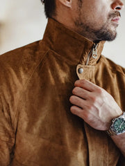 ハンティングコーチジャケット スエードタッチ