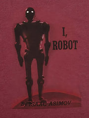 詳細画像: アイザック・アシモフ『I, Robot』テーマTシャツの詳細展示図