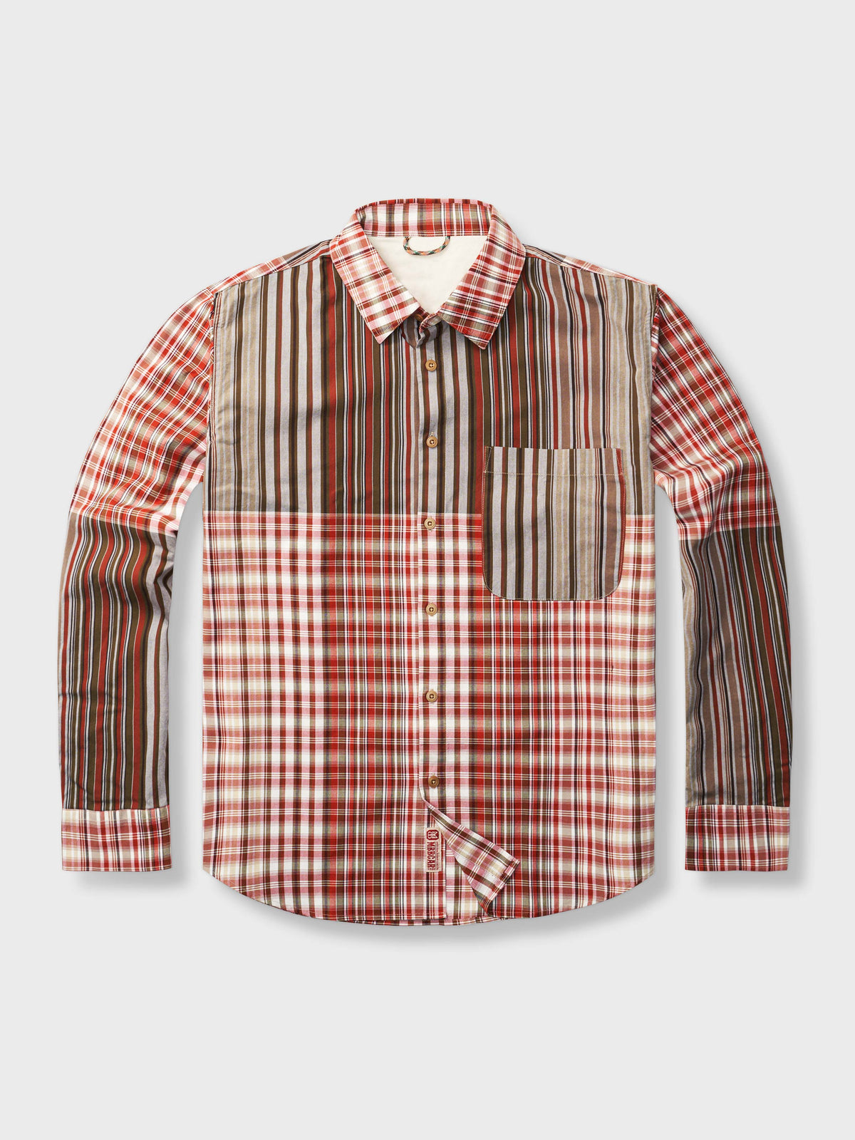 マルチストライプチェックシャツ