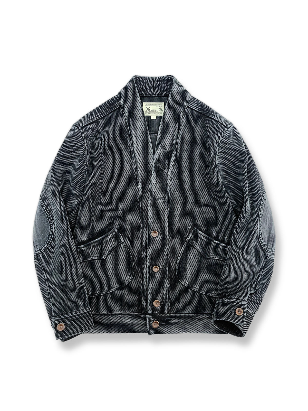 デニムに施された刺し子が映える改良型半纏ジャケット