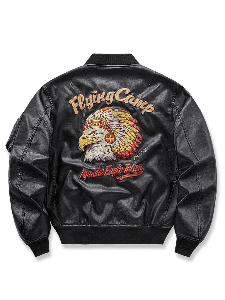 MA-1レザーフライトジャケット「Indian Apache Eagle・Warrior