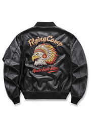 インディアンアパッチイーグル・ウォリアーテーマをあしらったMA-1レザーフライトジャケット構想